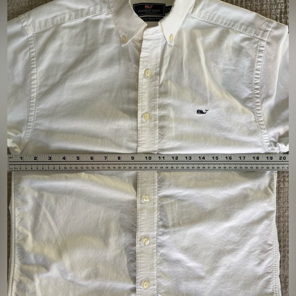 🐳 Vineyard Vines Classic Fit Whale Shirt White Button Down Small - Picture 5 of 13